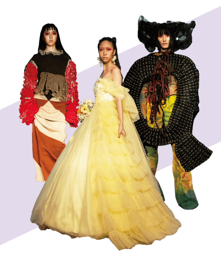 学生作品によるファッションショーと、スタイリングショーを大迫力のステージでお楽しみください♪